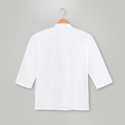 Image of Baby Boys Ethnic Wear Cotton Kurta Pyjama Set with Embroidery