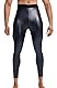 Ausing Leder Hosen Enge Herren Lederhose Hohe Taille Shapewear Leggings Kunstlederhosen Casual Stretch Nachtwäsche Club Halloween Disco Bekleidungset Schwarz XL