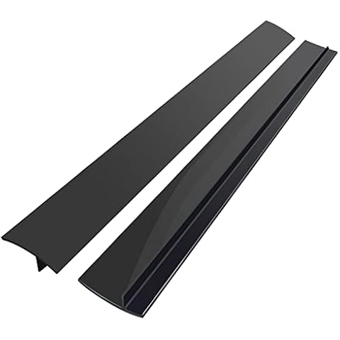 Silicone Stove Counter Gap Cover (2 Pack), Heat Resistant Wide & Long Gap Cap Fillers Used for Protect Gap Filler Sealing Spills in Kitchen Counter, Stovetops- Heat-Resistant (30 inches, Black) Cover