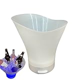 Cubo de cerveza LED: cubo de helado LED, recipiente de refrigerador de vino de gran capacidad de 7l, impermeable ligero con colores cambiantes, encendidos ligeros, vino de champán, cóctel, cerve