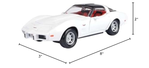 Modelo 1979 Chevy Corvette C3 escala 1:24 blanco miniatura 2