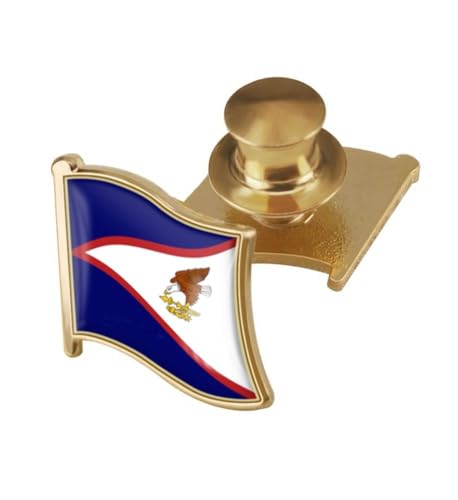 Image of vmcoatdu Country Flag Backs Locking Pin Keepers Locking Clasp Pin Badge International Travel Brooch Metal Alloy Souvenir Pin 0.75x0.7 Inch Small Pin