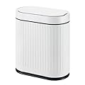 SYNCVIBE Bathroom Sensor Trash Can with Automatic Lid 2 Gallon Smart Garbage Can, 7.5 Liter Slim Small Trash Bin, Motion Sensor Waterproof Wastebasket for Office, Bedroom, Bathroom and Kitchen