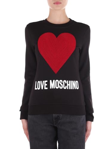 Love Moschino Slim fit Roundneck Long-Sleeved Sweatshirt in Stretch Cotton...