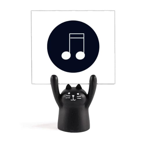 Support pour notes de musique de table chat noir - Idéal pour s'exercer au piano à la maison