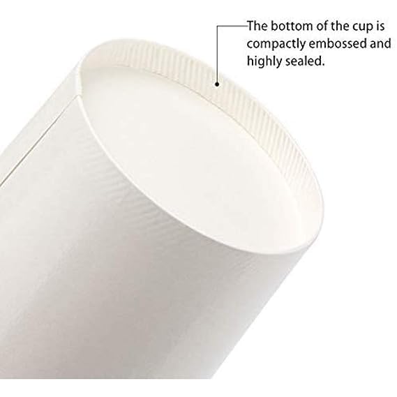 Image of [50 ml, 50 Count, White Disposable Bagasse Paper Container with Lid | Eco-Friendly Bowl /Tub for Picnic, Travel, Food Truck | Ideal for Both Hot & Cold Food
