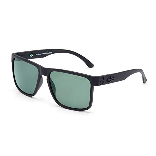 Óculos de sol mormaii monterey preto fosco lente verde polarizada TU