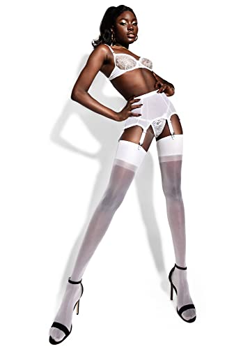 Sofsy White Garter Belts For Thigh Highs | Garter Lingerie For Women/Ligueros Sexy Para Mujer | 1X Plus Size Garter Belt Xl #TOP2