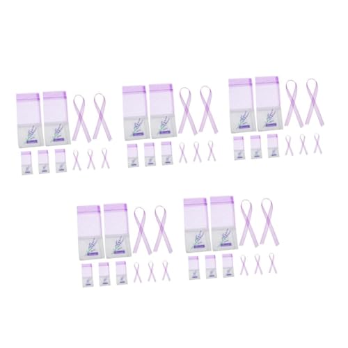 Beavorty 5 Juegos Bolsita Lavanda Pantallas De Iluminación Bolsita Colgante Kit De Pantallas Bolsita De Tela Bolsitas De Hierbas para Cocinar Carteras para Hierbas Paño Púrpura 5 Piezas * 5