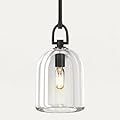 K9 Crystal Black Pendant Light Fixtures, Modern Farmhouse Pendant Lights Kitchen Island, Kitchen Pendant Light Over Island, Indoor Cloche Crystal Pendant Lighting,E12 Bulb Included