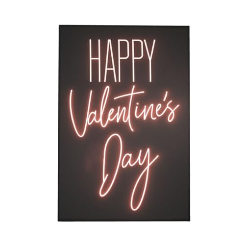 Lienzo de neón Happy Valentine's Day para decorar un dormitorio moderno 7
