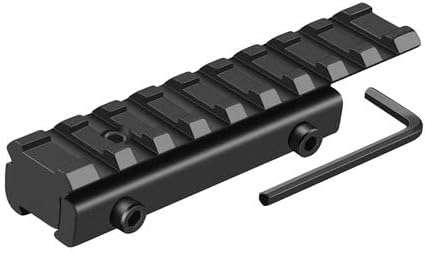 11mm Dovetail to 21mm Picatinny Rail Adapter, Aircraft-Grade Aluminium, Matte Black, Low Profile, 100mm Top Rail, Dual-Screw Locking, 65g