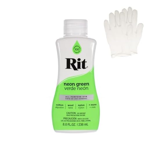 Rit Dye - Tinte líquido para telas para manualidades, ropa y decoración - Botella de 8 onzas - Verde neón