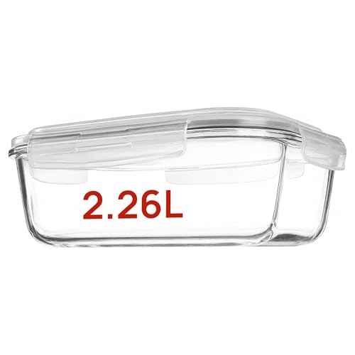 Image of Vtopmart 1Pack 2260ml /76.4oz Extra Large Glass Storage Container with Lid