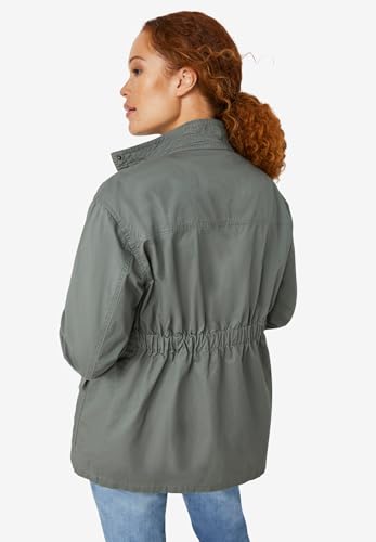ellos Plus Size Camo Utility Jacket2