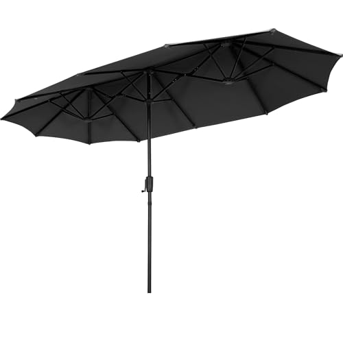 Saemoza 13 FT Rectangular Patio Umbrella: Exceptional Sun Protection &