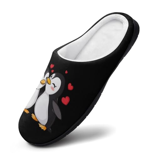 Love Cute Animal Penguins Womens Cotton Slippers Warm House Shoes for Indoor Outdoor3
