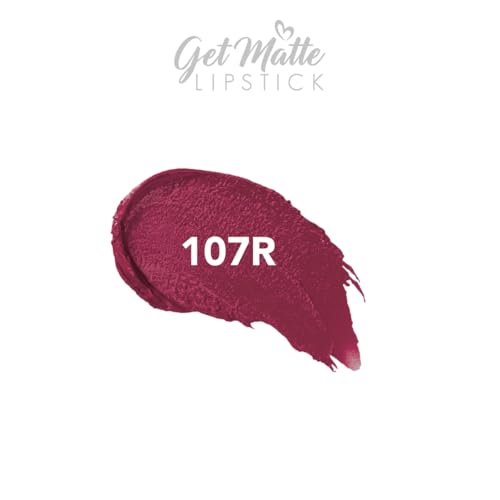 Image of Blue Heaven Get Matte Lipstick, Long Lasting, Light Weight Lipsticks for Women, Moisturizing Matte Lipstick for Women - 107R, 4g