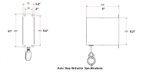 Retractable Cable Management Pulley System for EV Charger, Rugged Commercial Grade, Auto Stop Ratchet, Outdoor Rated