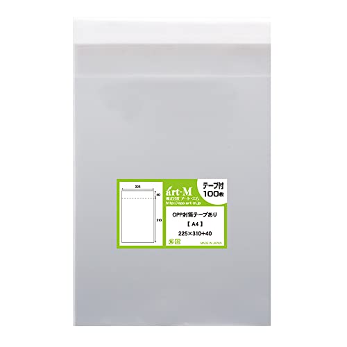 ＋R　5月末までの期間限定出品！opp袋a4 テープ付 透明封筒 無臭 楽天市場】アート・エム 透明OPP袋 A4 テープ付 100枚 30