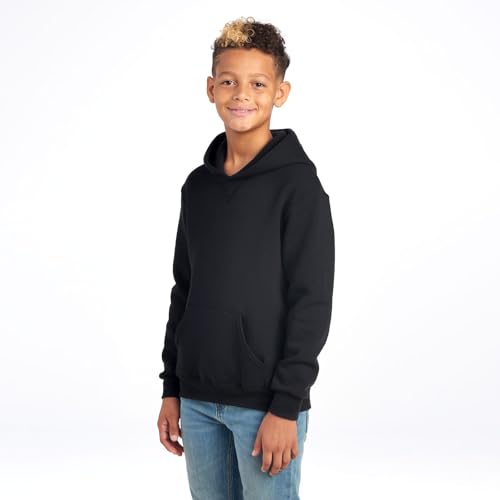 Russell Athletic 995HBB1-BLK-LARGE Boys Athletic Big Boys' Fleece Crew, Hoodie-Black thumb #2