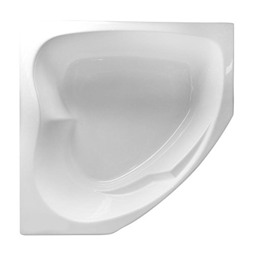 Carver Tubs - Skc5555 - Soaking Acrylic Corner Bathtub - 55"L X 55"W X 18.5"H - Two Person White Triangle Heart Tub #TOP1