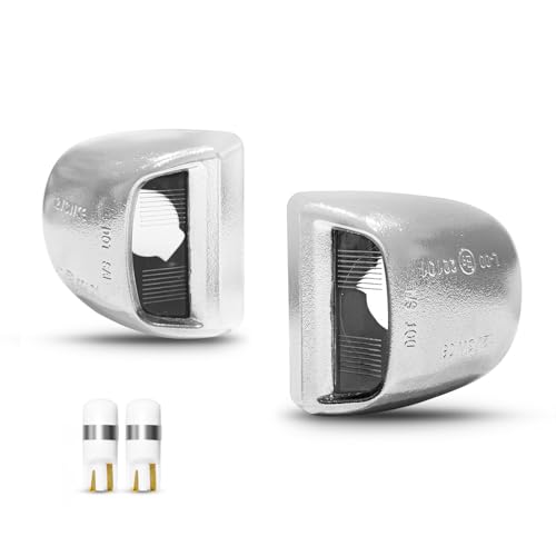 Image of LESAUCE LED License Plate Light Housing for for Chevy Silverado 1500 2500 3500 Suburban Tahoe GMC Sierra Yukon XL for Escalade, Chrome, 2PCS