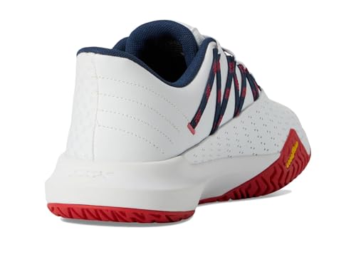 Skechers Men's Viper Court Rally Pickleball Sneaker, White/Navy/Red, 11