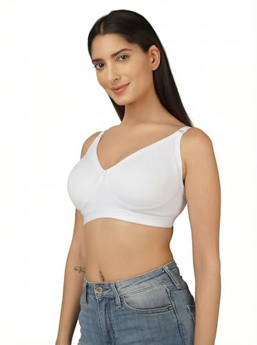 Image of Clothonics Womens Non-Padded Non-Wired Seamless Double Layered T-Shirt Bra