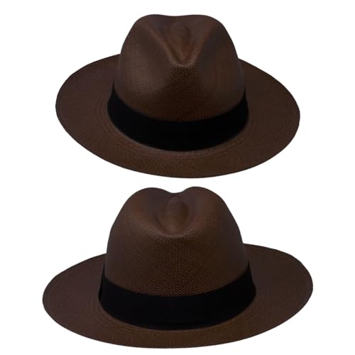 Image of Gamboa Original Panama Hat for Men and Women Fedora Straw Summer Beach Sun Hat Protection UV UPF50+