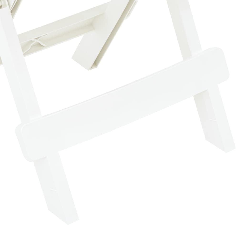 Vintage Patio Coffee Table, Patio Dining Table with Wooden Frame, Outdoor Coffee Side Table for Outside Patio, Patio Table White 30.7"x21.7"x15" Plastic