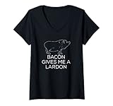 Photo Gallery donna bacon mi dà un lardon divertente crass sciocco bacon amore maglietta con collo a v Photo Gallery donna bacon mi dà un lardon divertente crass sciocco bacon amore maglietta con collo a v