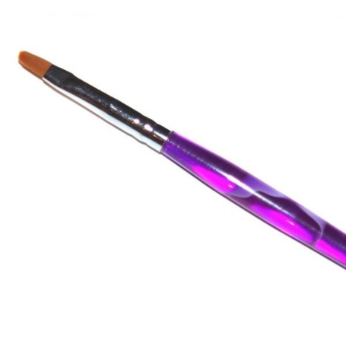 N&BF Profi Gel Pinsel Katzenzungen Form Größe 4 | Lila | Pinsel Rotmarder Haar | Nailart Pinsel für Nageldesign | Kolinsky Brush Acryl & Gel Modellagen | Premium Echthaar-Pinsel Katzen