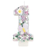 Geburtstagskerzen für Mädchen, Schmetterling 1. Geburtstag Party Kuchen Dekorationen Nummer 1 Kerzen Lila Pailletten Happy Birthday Kuchen Kerzen Hochzeit Kuchen Topper Jubiläum Party Dekor