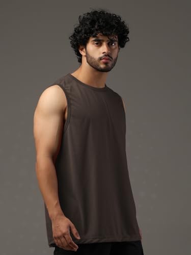 Image of CHKOKKO Sleeveless T Shirts Gym Vest for Men Workout Solid Premium Cotton Blend Tank Top for Man Running Vest Sando Gym Wear Lightweight Breathable Casual Summer Wear Boys