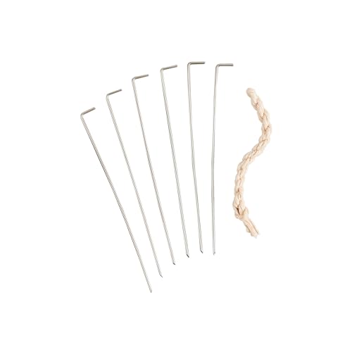 HIC Kitchen Roasting Holiday Turkey Lacer Kit, Cotton Butcher’s Twine, Reusable Stainless Steel Pins, For Trussing Rolled Or Stuffed Poultry And Meat