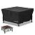 Velway Square Gas Fire Pit Cover - Outdoor Heavy Duty Patio Fire Pit Cover Fits for 28-34 Inch Waterproof Windproof Full Coverage Dustproof Anti UV&Tear Resistant, 34"x34"x16", Black