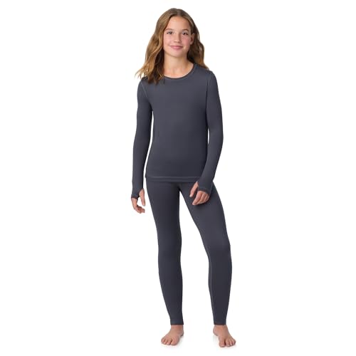 Image of Cuddl Duds Lightweight 2 Piece Active Base Layer Matching Sets for Girls