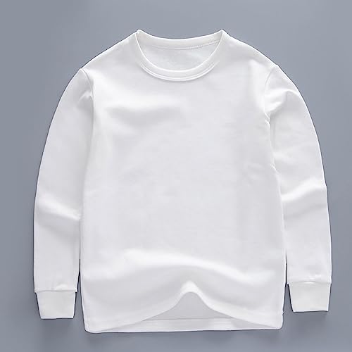 Toddler Boys Girls Long Sleeve T-Shirt Cotton Crewneck Casual Shirts Kids Fashion Graphic Tops 2 to 9Y2