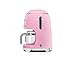 Smeg Retro Drip Coffee Machine and 2-Slice Toaster Bundle… (Pink)