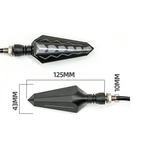 Intermitentes para motocicleta con luz intermitente 12V LED ABS 6