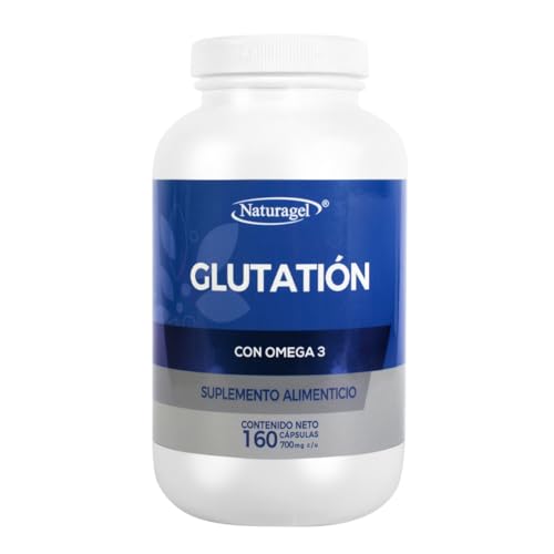 Vitamínicos, GLUTATION | Glutation con Omega 3 | 160 Capsulas Softgels | Pure Glutathione | Antioxidante Esencial Premium | Naturagel