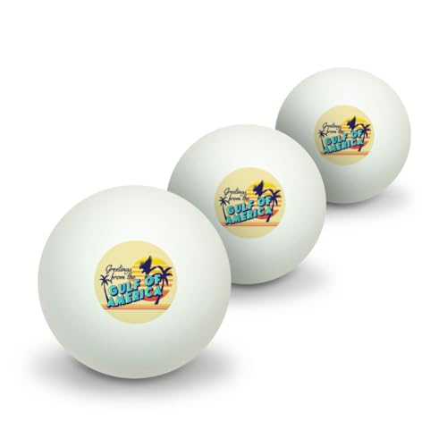 GRAPHICS & MORE Gulf of America Postcard Novelty Table Tennis Ping Pong Ball 3 Pack