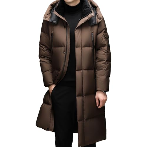 Parka d'hiver longue homme coupe-vent contre le froid : la veste légère matelassée indispensable