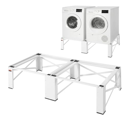 VEVOR Laundry Pedestal, 12 in Height, Washer and Dryer Pedestals with 700 lbs Weight Load Capacity, Non-Slip Feet, 28.3 x 28.3 in Washing Machine Stand...