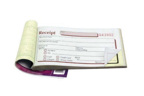 Evrite Invoice Duplicate Book - Numbered 1-100 With Index Sheet (210 X 127mm / 8.25 X 5 Inches) - Pack Of 10 Books