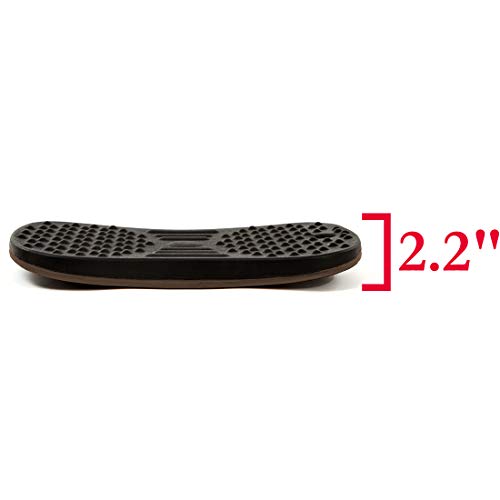 Image of Seville Classics airLIFT Premium Anti Fatigue Wooden Balance Wobble Board Mat w /Massage Points, for Office Standing Desk, Home, Exercise, Therapy, Sports Training, Black, 20 inchW x 14 inchD