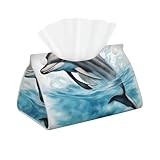 Matériau du cuir PVC : fabriqué à partir de cuir PVC imperméable double face, cette boîte à mouchoirs imprimée dauphin est légère et facile à nettoyer. Résiste aux déversements et aux taches, ce qui le rend pour la cuisine, la salle de bain ou la voiture.