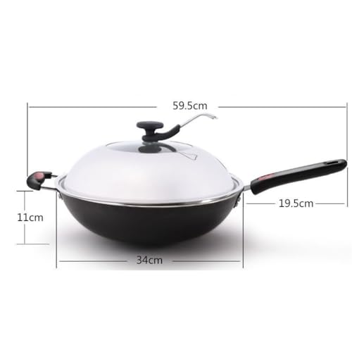 Wok redondo de metal para cocina doméstica miniatura 4