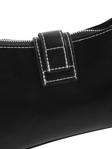 Image of Verdusa Women's Y2K Punk Shoulder Handbags Star Pattern PU Leather Underarm Bag Black One-Size